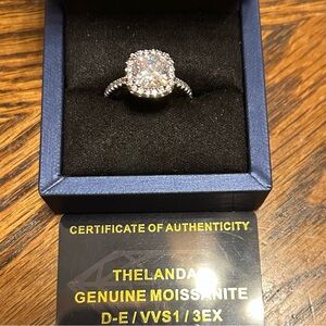 Gorgeous moissanite halo ring
